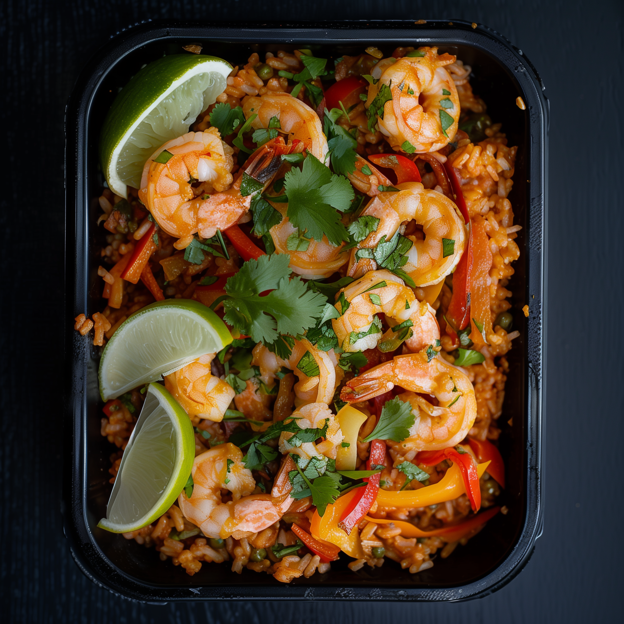 Shrimp Fajita Bowl with Lime Crema