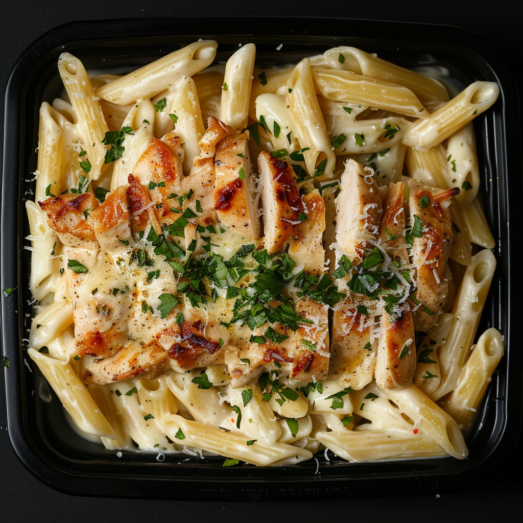 High Protein Mozzarella Chicken Pasta