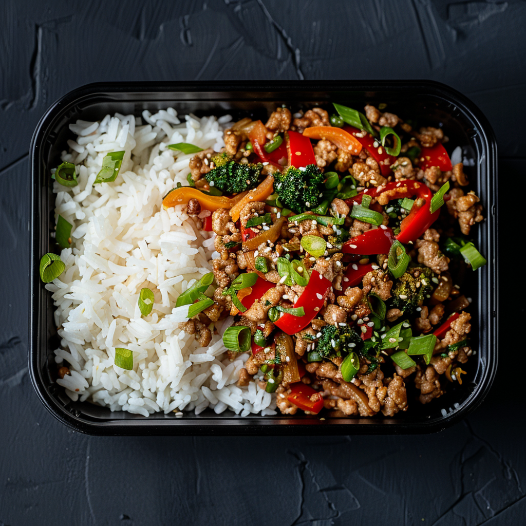 Ground Turkey Stir Fry Bowl