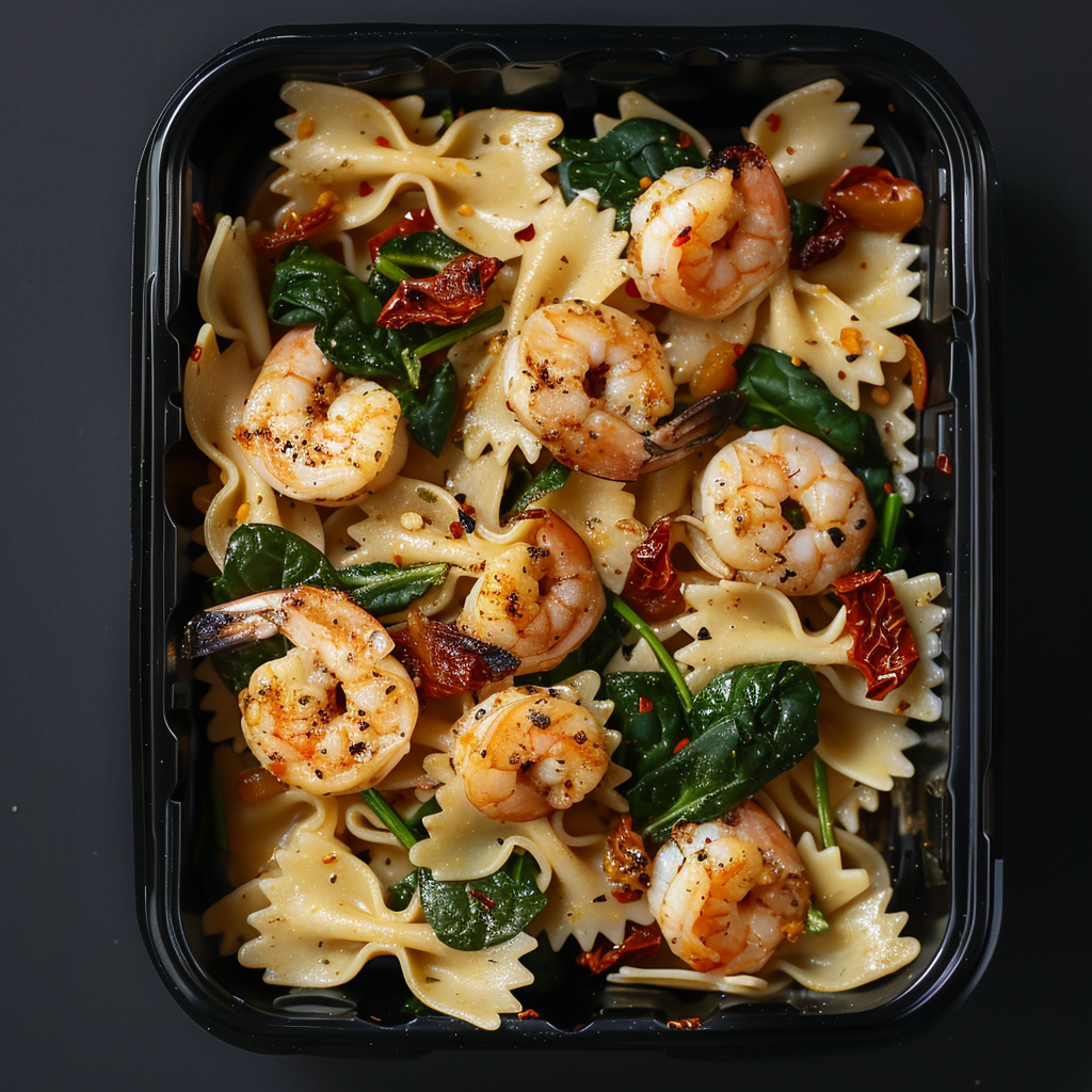 Caramelized Onion Shrimp Pasta