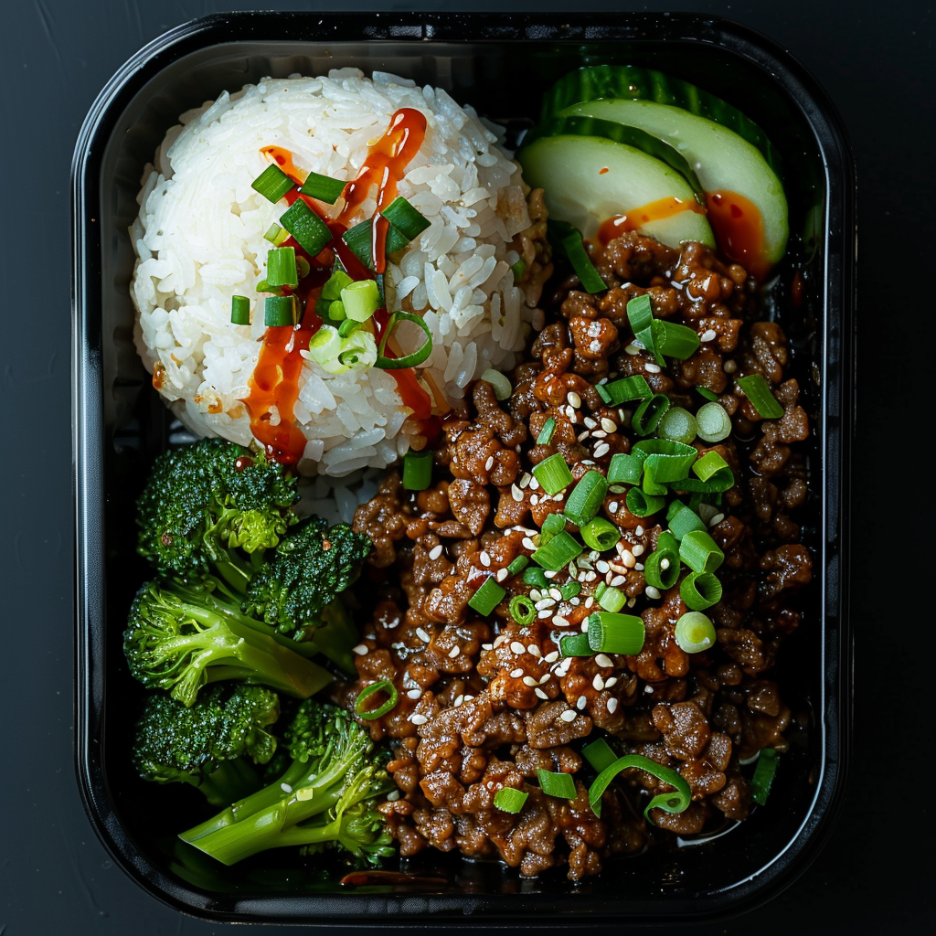 Mongolian Ground Beef Stir Fry Bowl