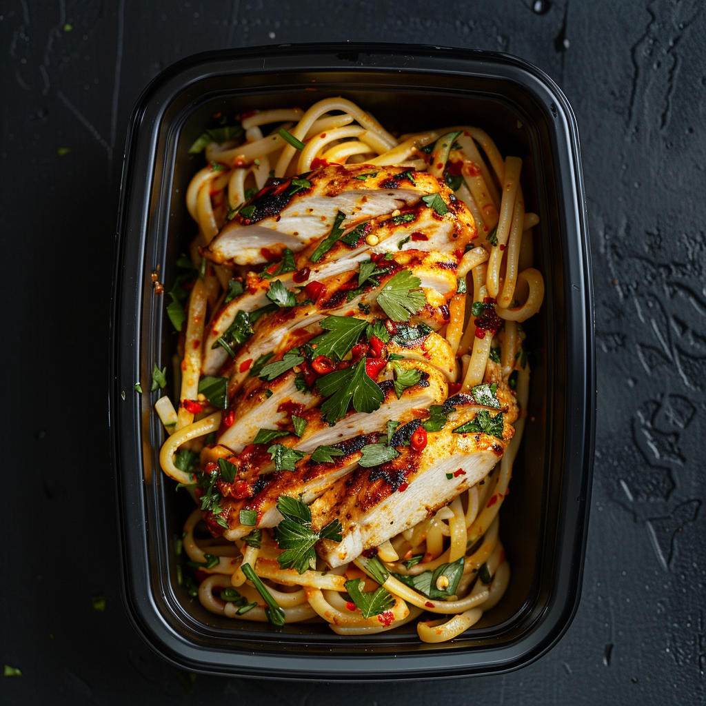 Chili Oil Chicken Breast Linguine