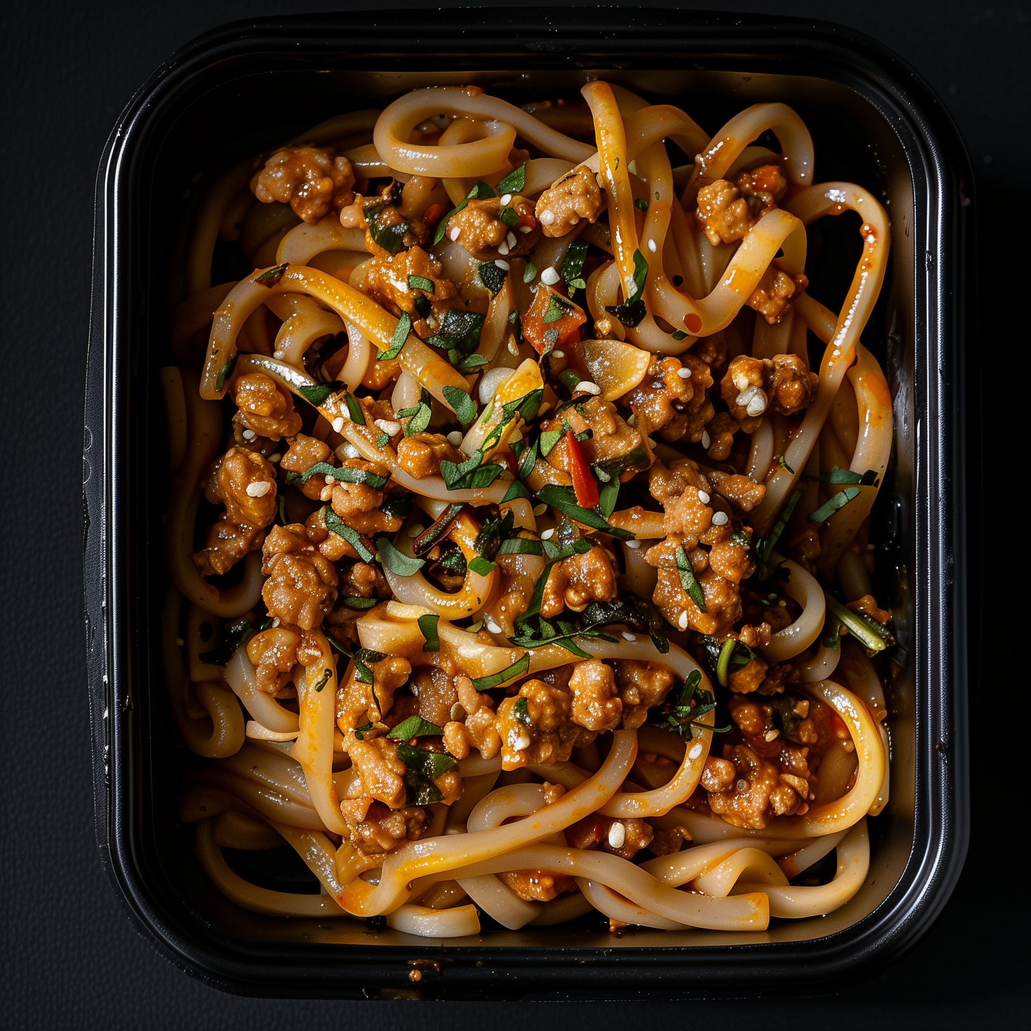 Ground Turkey Chili Udon Noodles