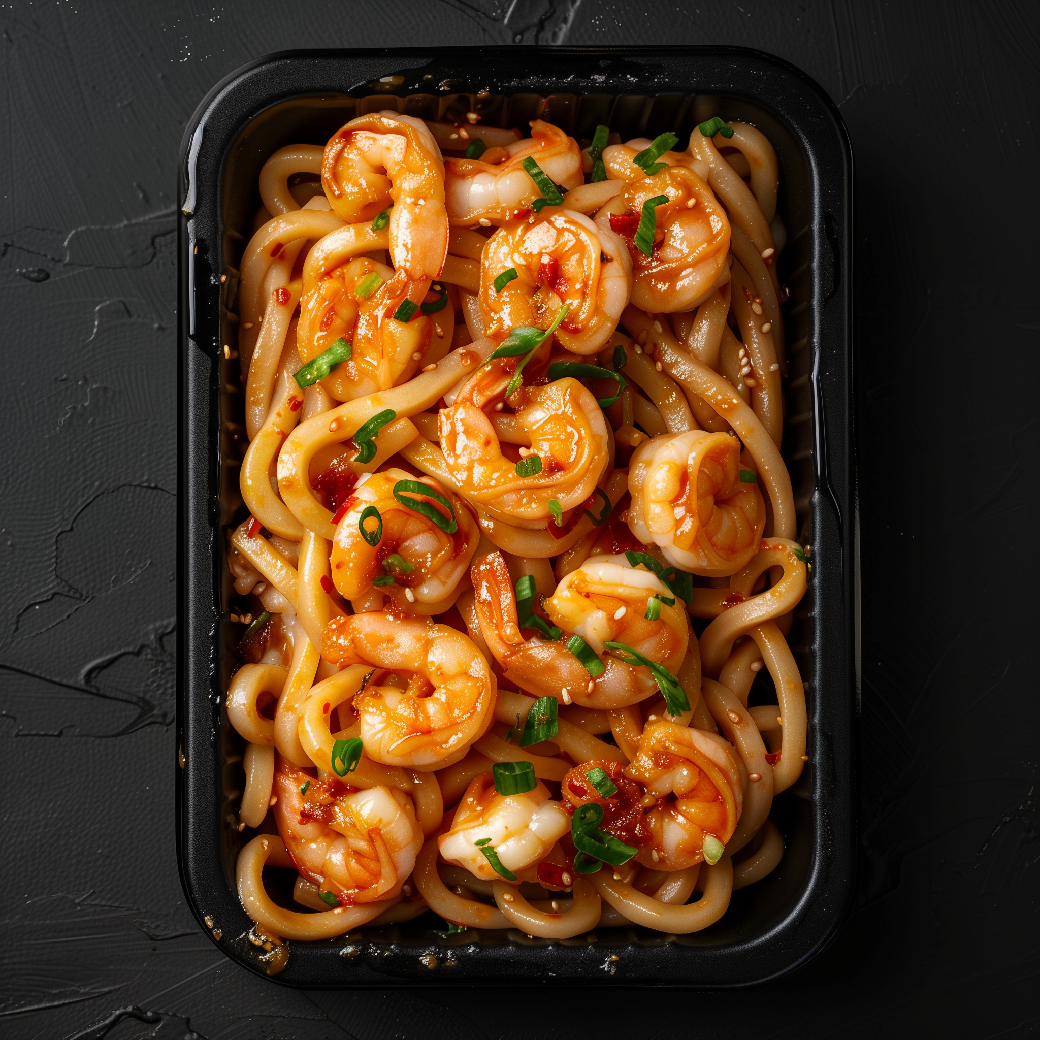 Shrimp Chili Udon Noodles