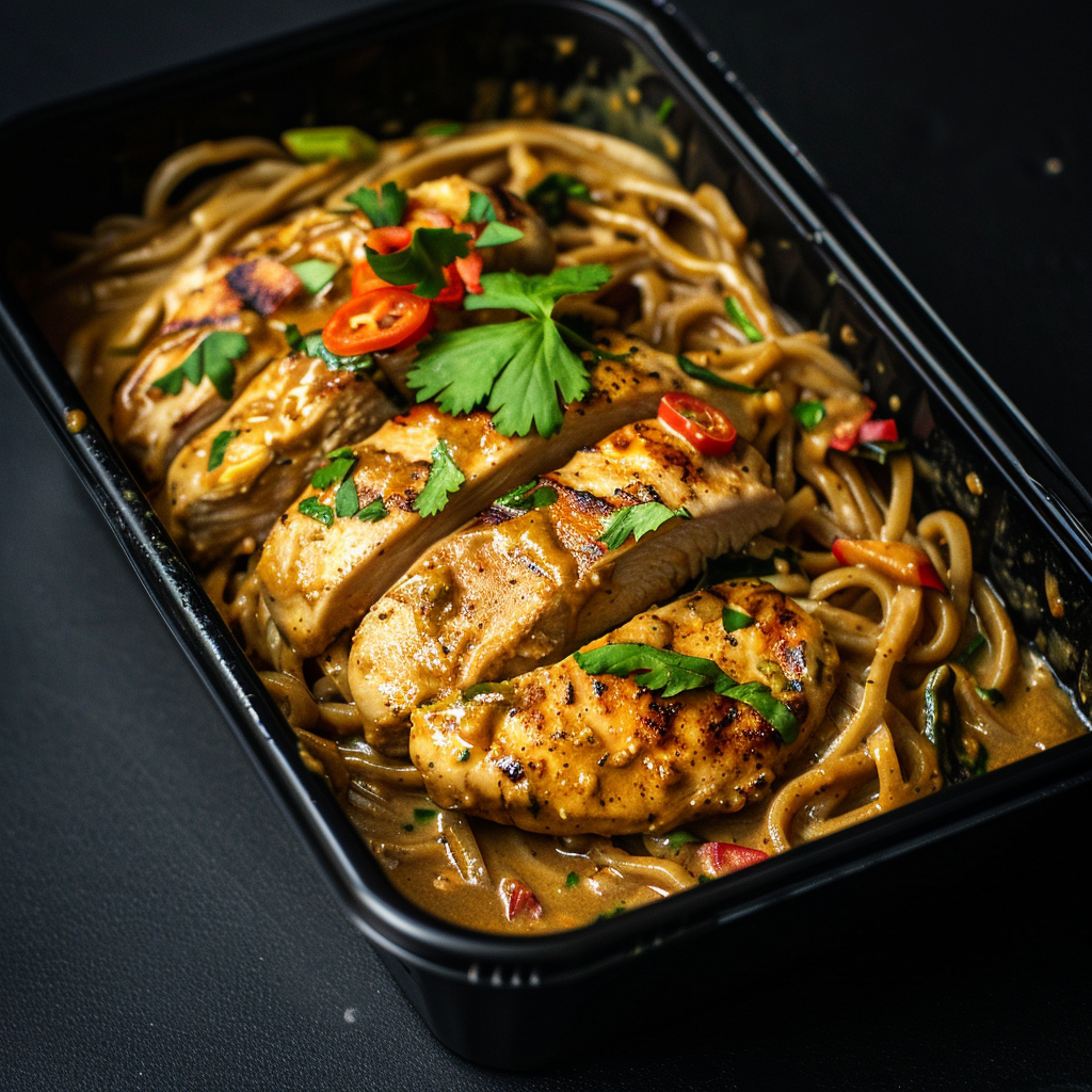 Satay Curry Chicken Noodles