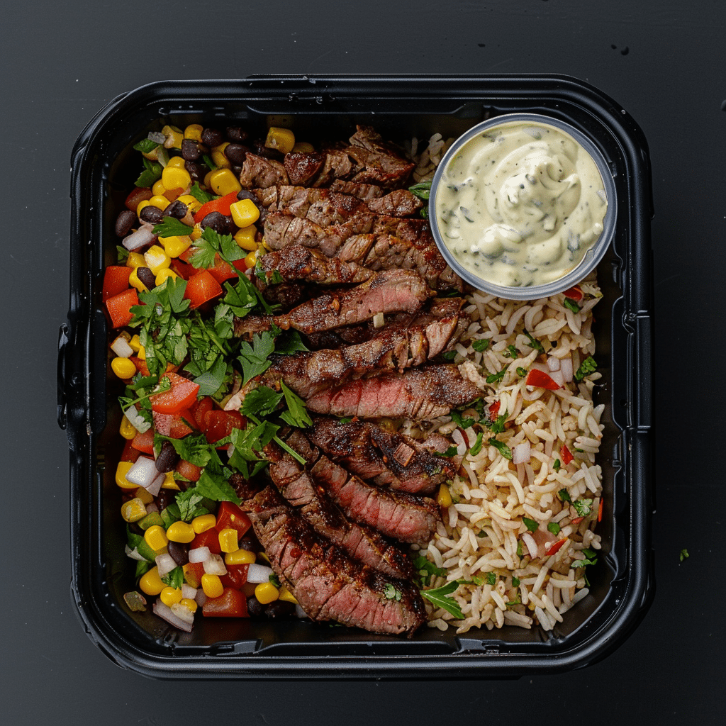 Southwest Steak Bowl with Creamy Chipotle Mayo