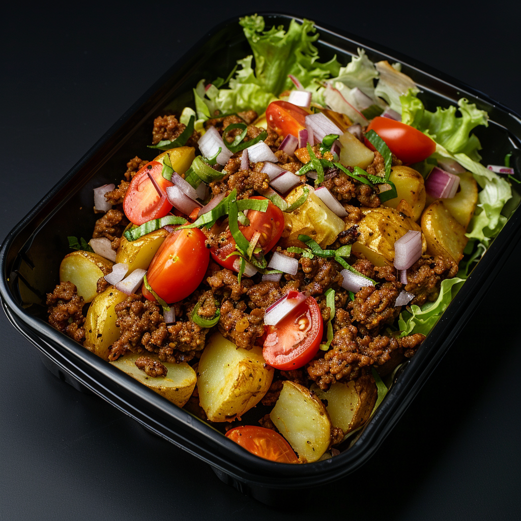 Ground Beef Hamburger Bowl