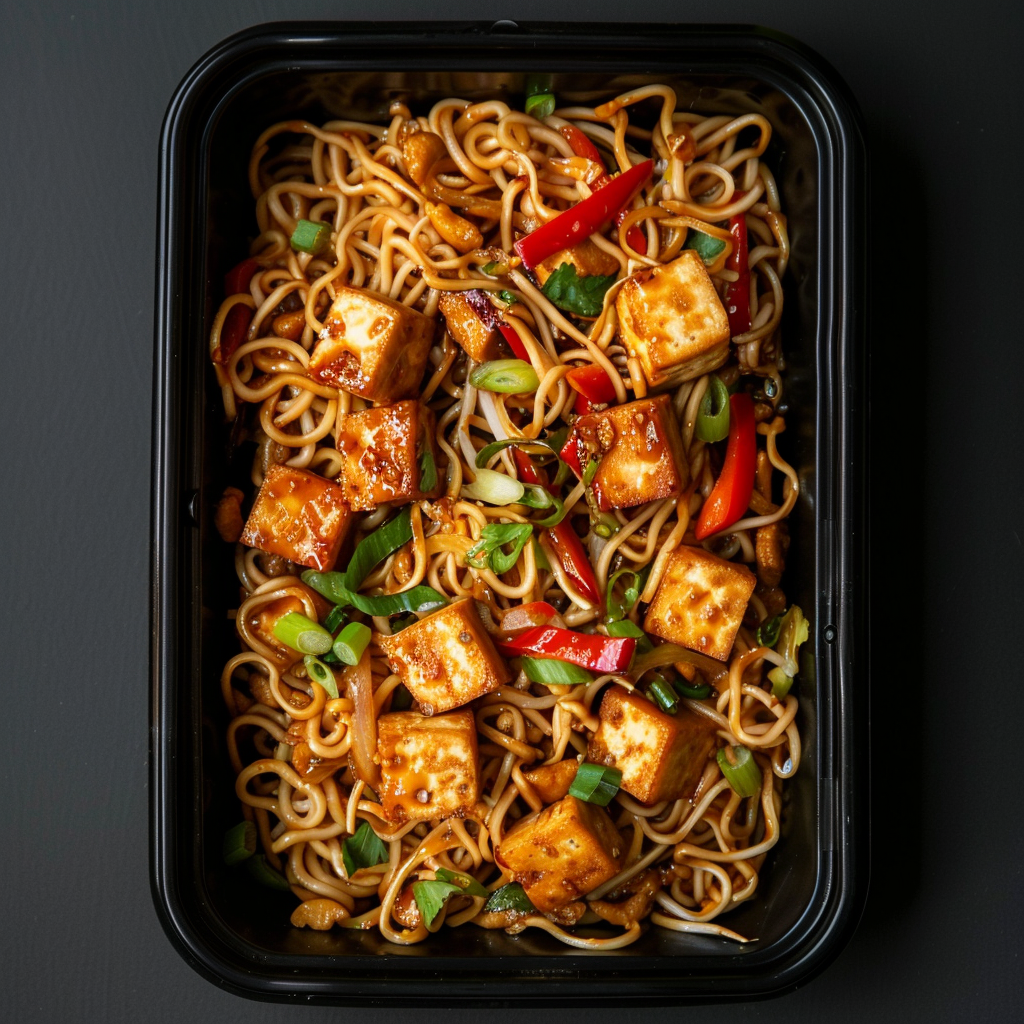 Sweet Chili Tofu Biang Biang Noodles