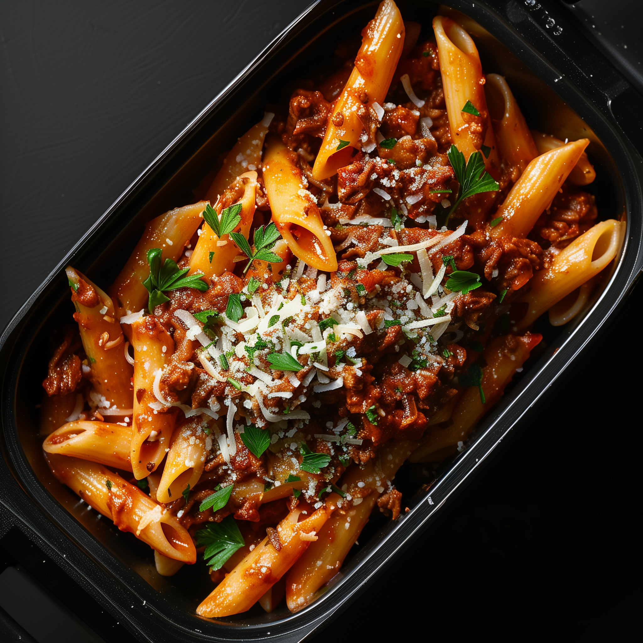 Ground Beef Ragu over Penne