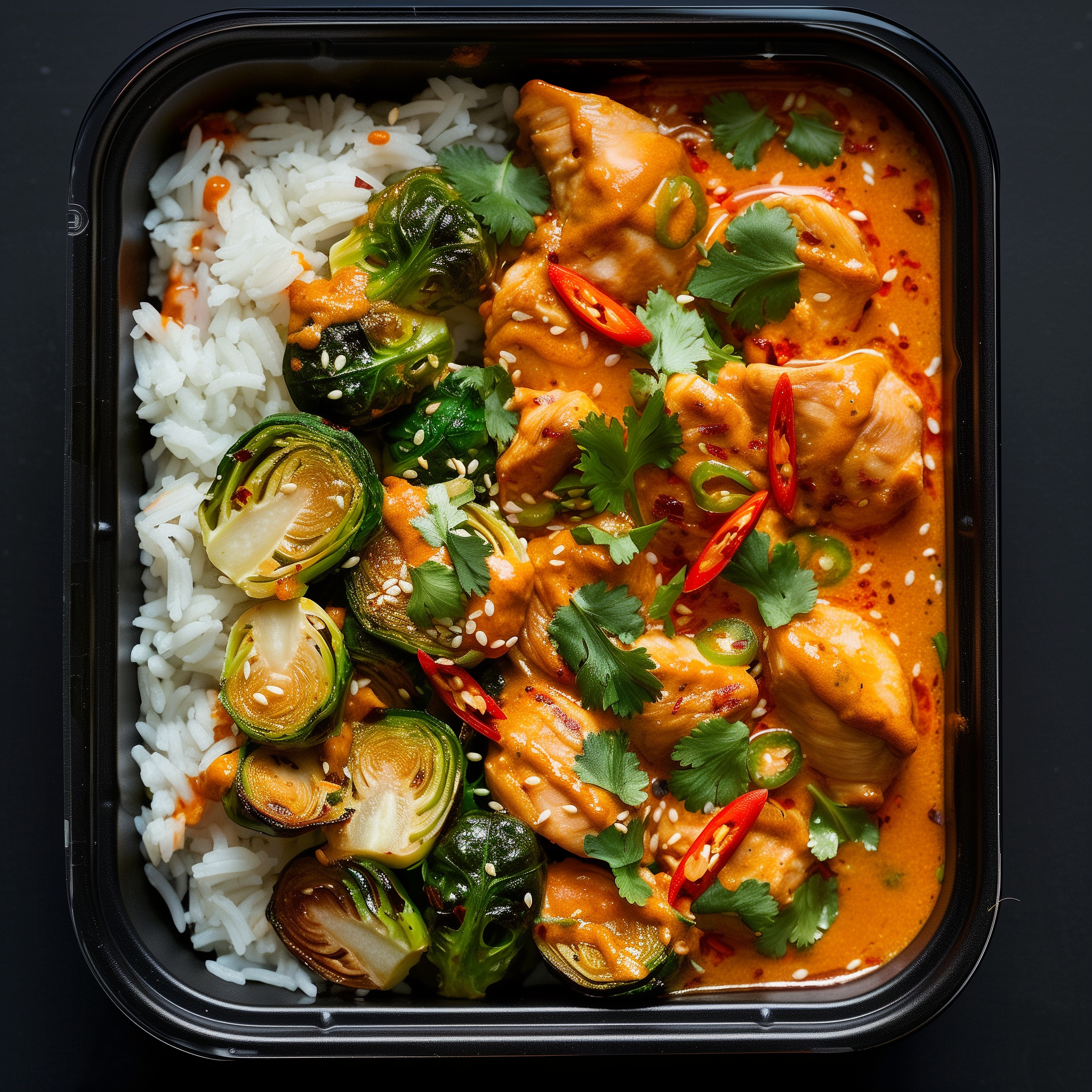 Thai Panang Chicken Curry with Brussel Sprouts