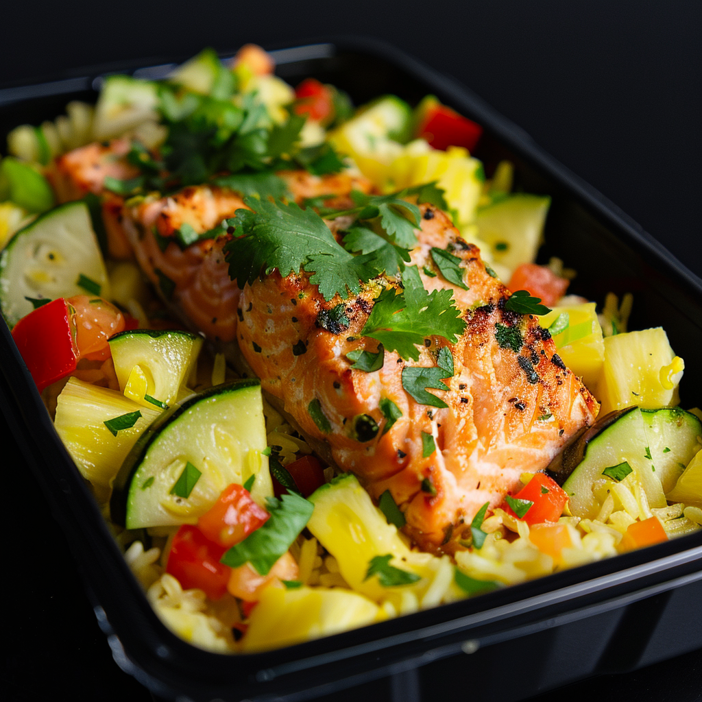 Honey Lime Summer Salmon Bowl