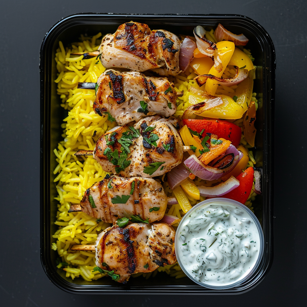 Grilled Chicken Souvlaki Bowl