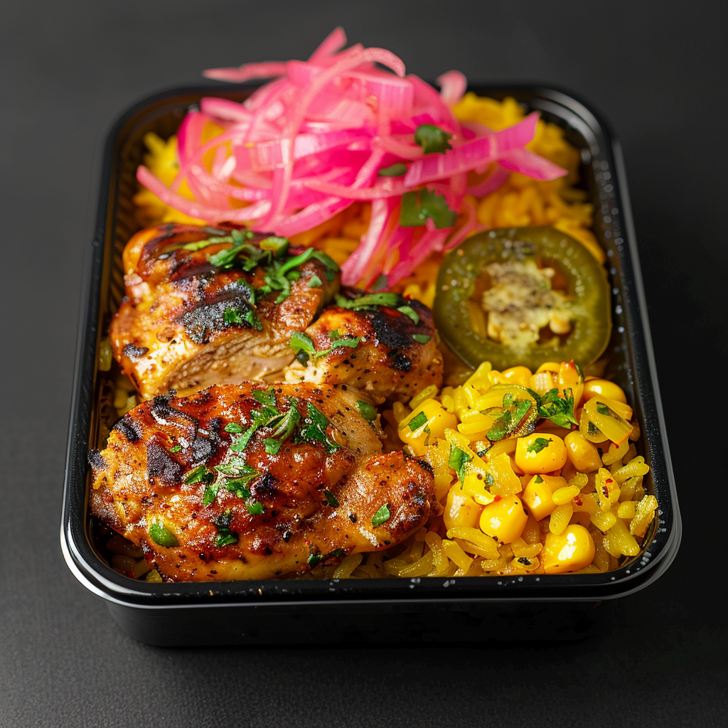 Cheesy Corn and Jalapeno Chicken Bowl