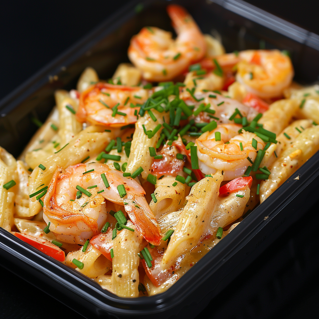 Creamy Shrimp Fajita Pasta