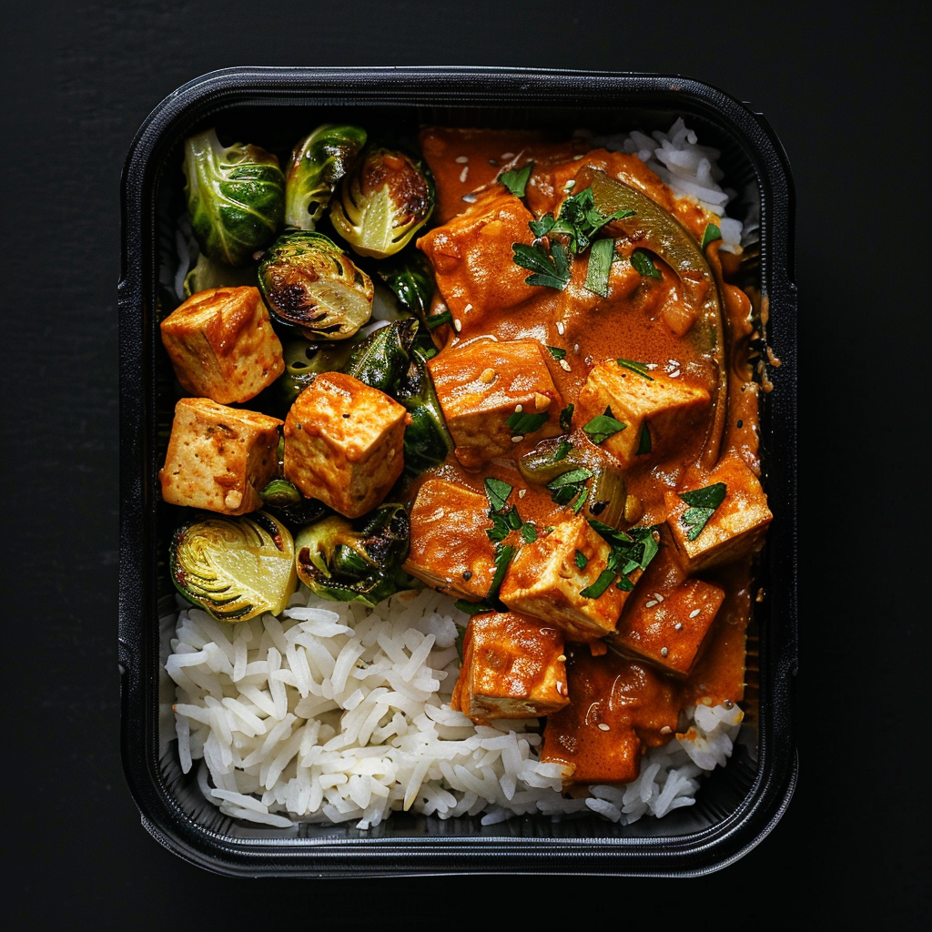 Thai Panang Tofu Curry with Brussel Sprouts