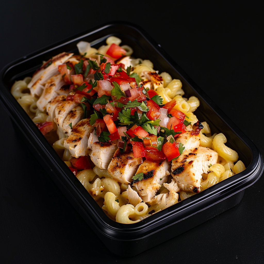 Green Chile Chicken Queso Mac n' Cheese