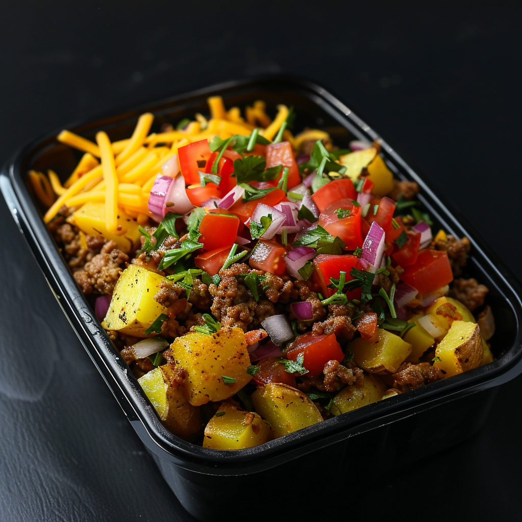 Ground Turkey Burger Bowl