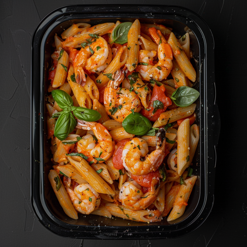 Tomato Basil Shrimp Pasta