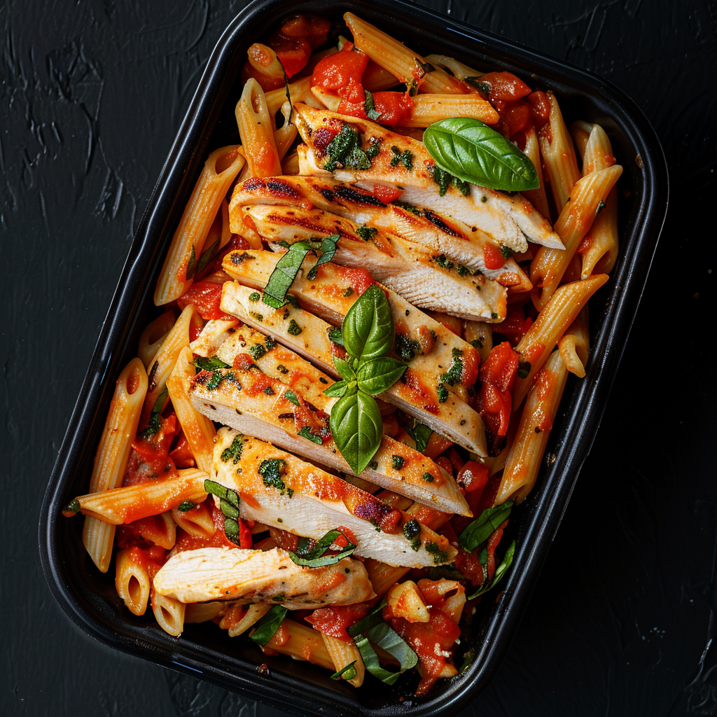 Tomato Basil Chicken Breast Pasta