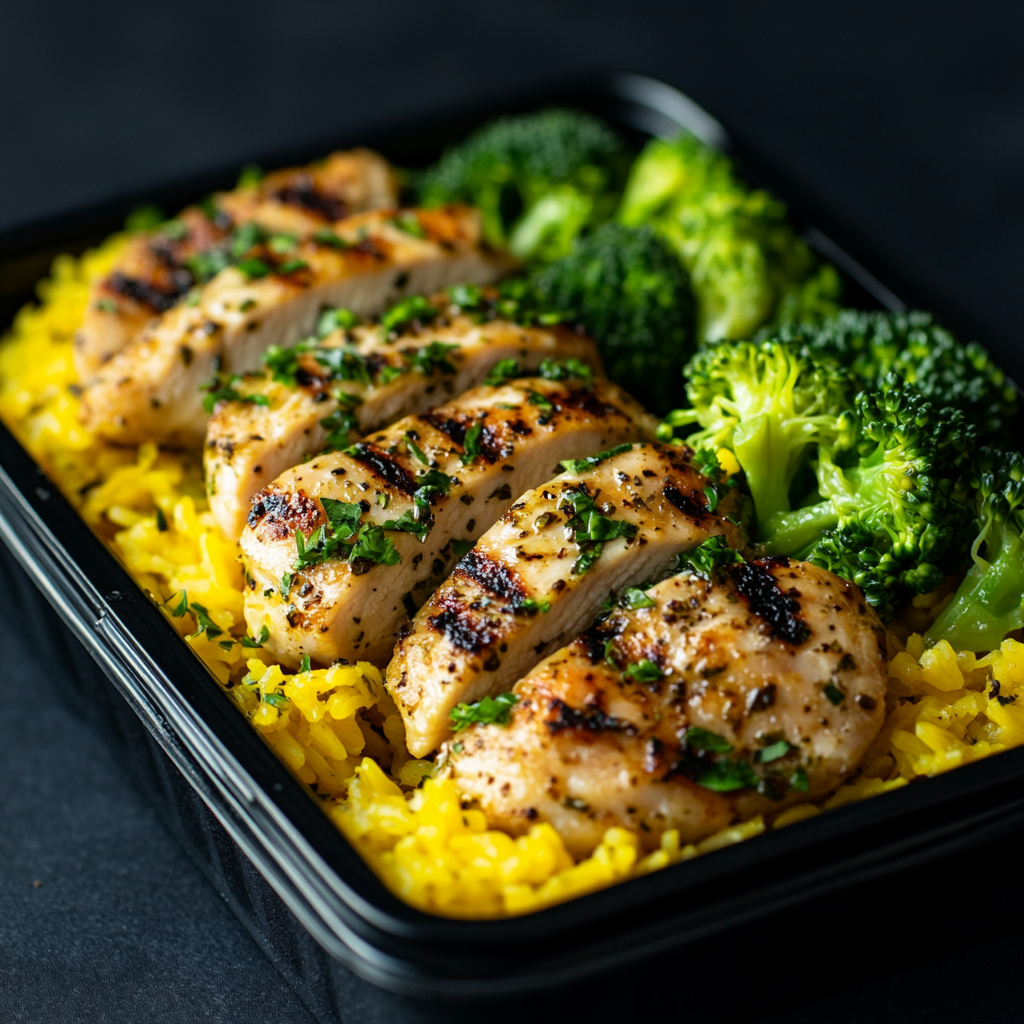Creamy Garlic Cajun Chicken Thighs over Saffron Rice and Broccoli