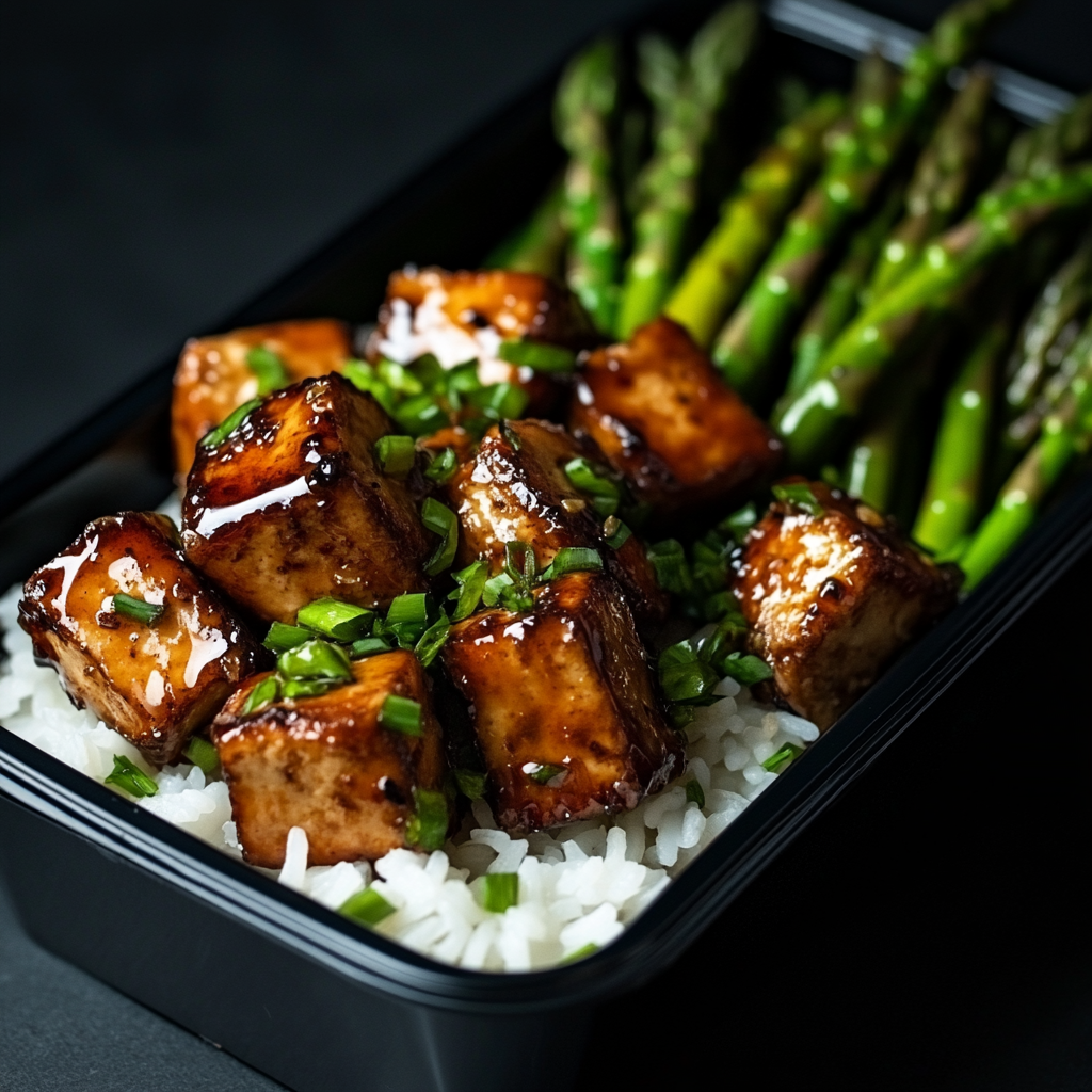 Garlic Brown Sugar Glazed Tofu Bites