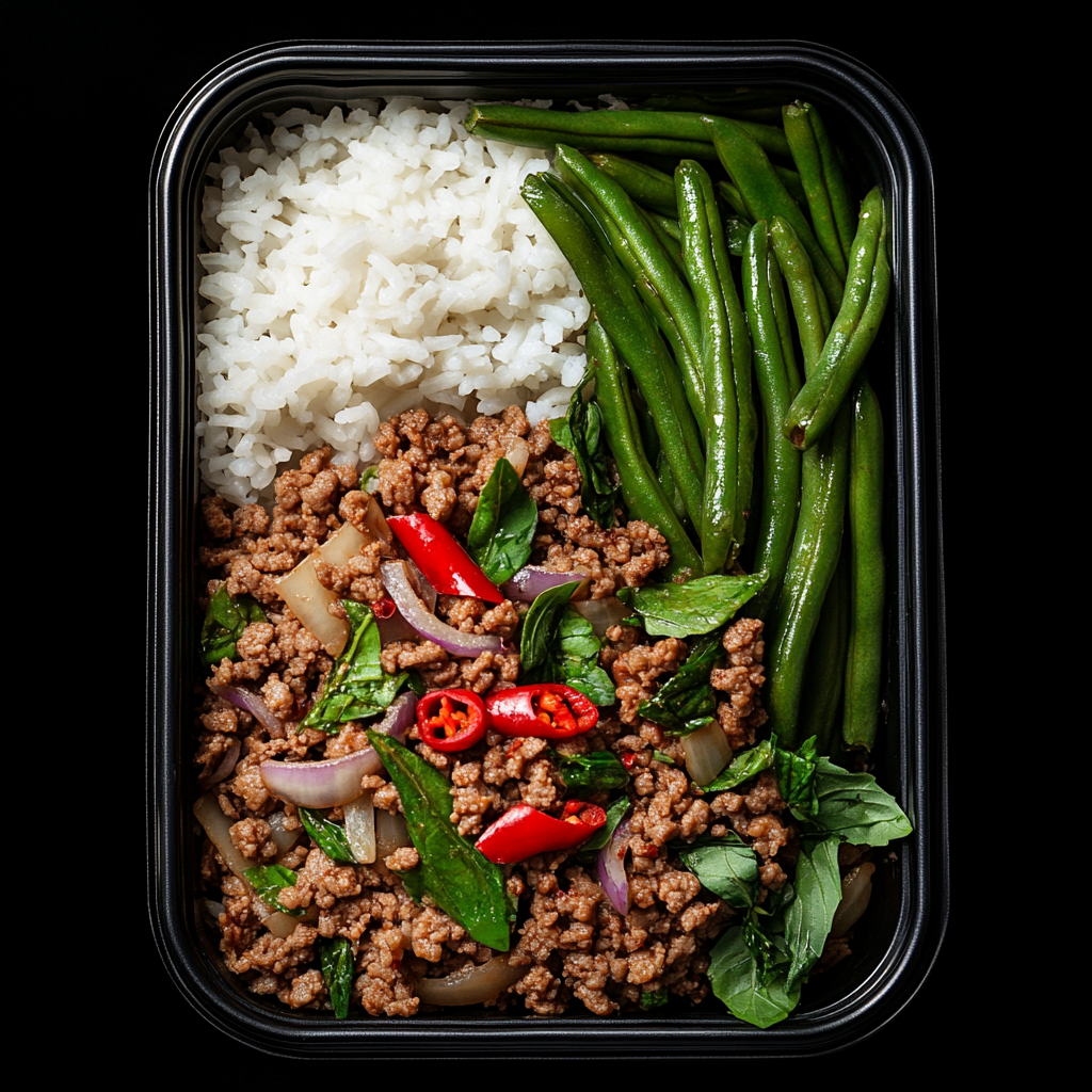 Basil Ground Turkey Pad Krapow Bowl
