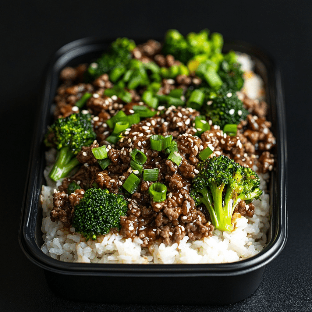 Sesame Garlic Beef Bowl
