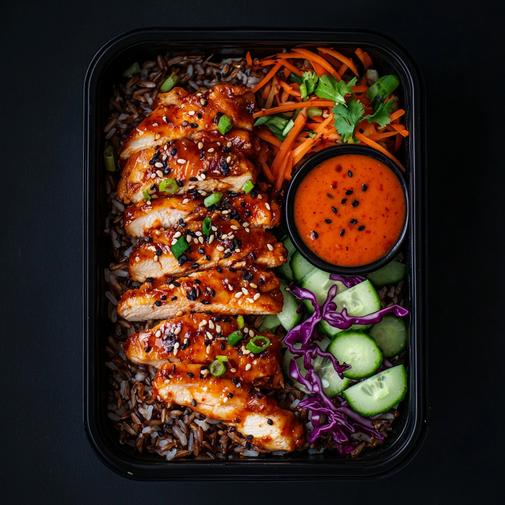 Korean BBQ Chicken over Wild Rice