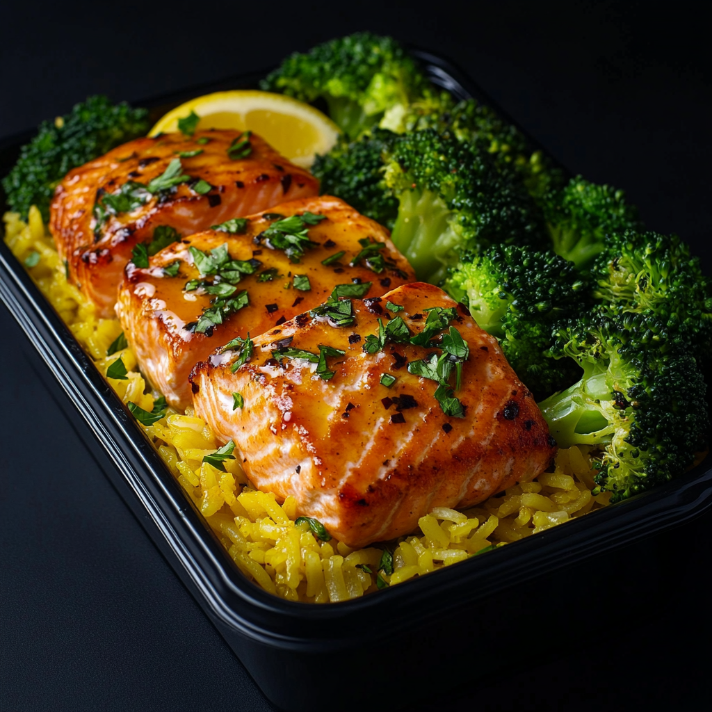 Lemon Honey Mustard Glazed Salmon