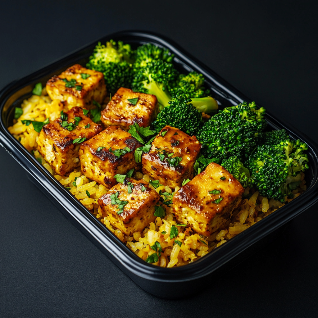 Lemon Honey Mustard Glazed Tofu Bites