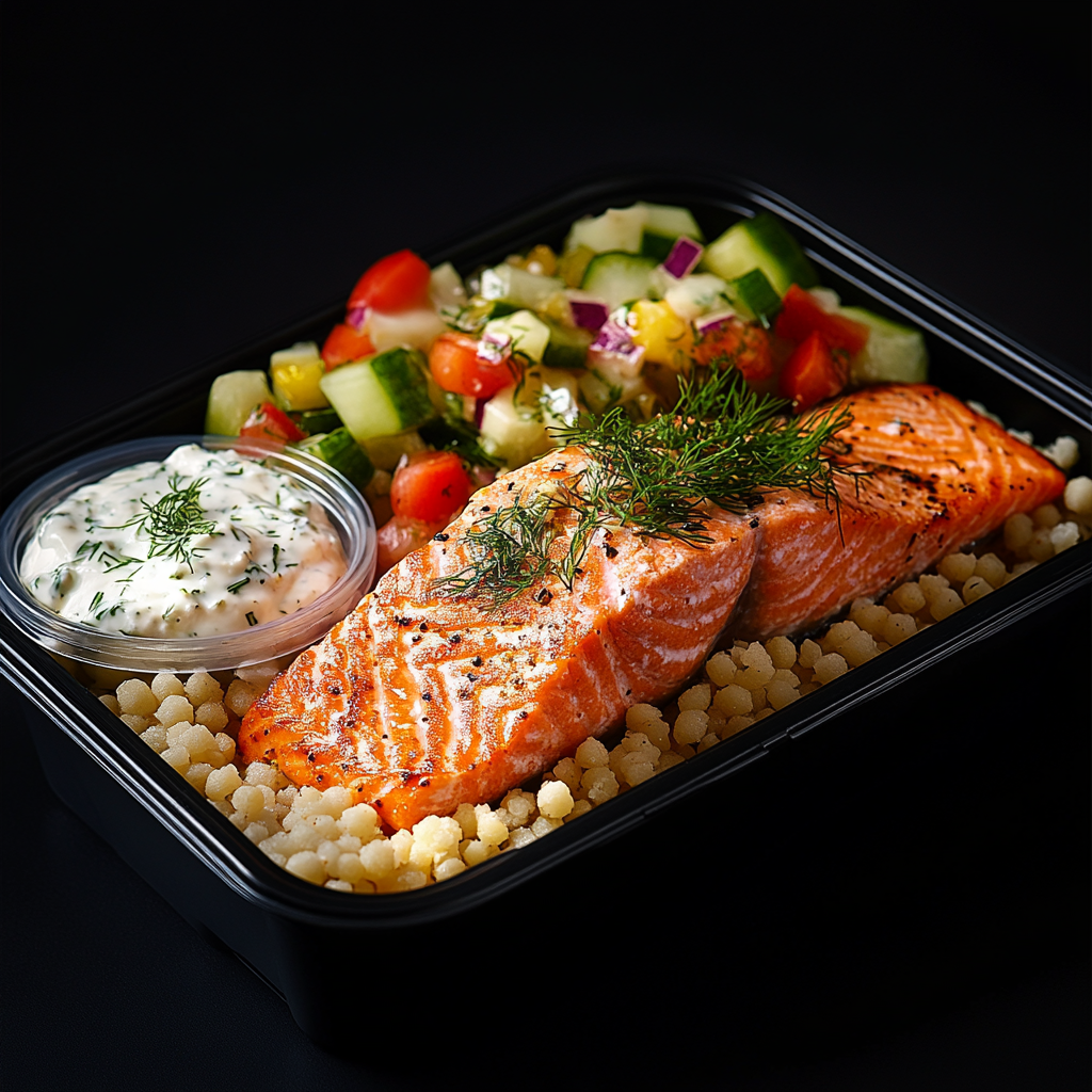 Greek Salmon and Couscous Bowl