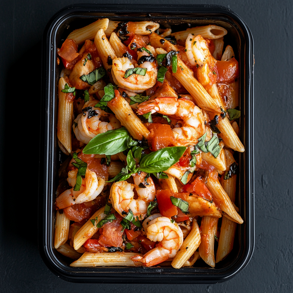 Shrimp Bruschetta Penne Pasta