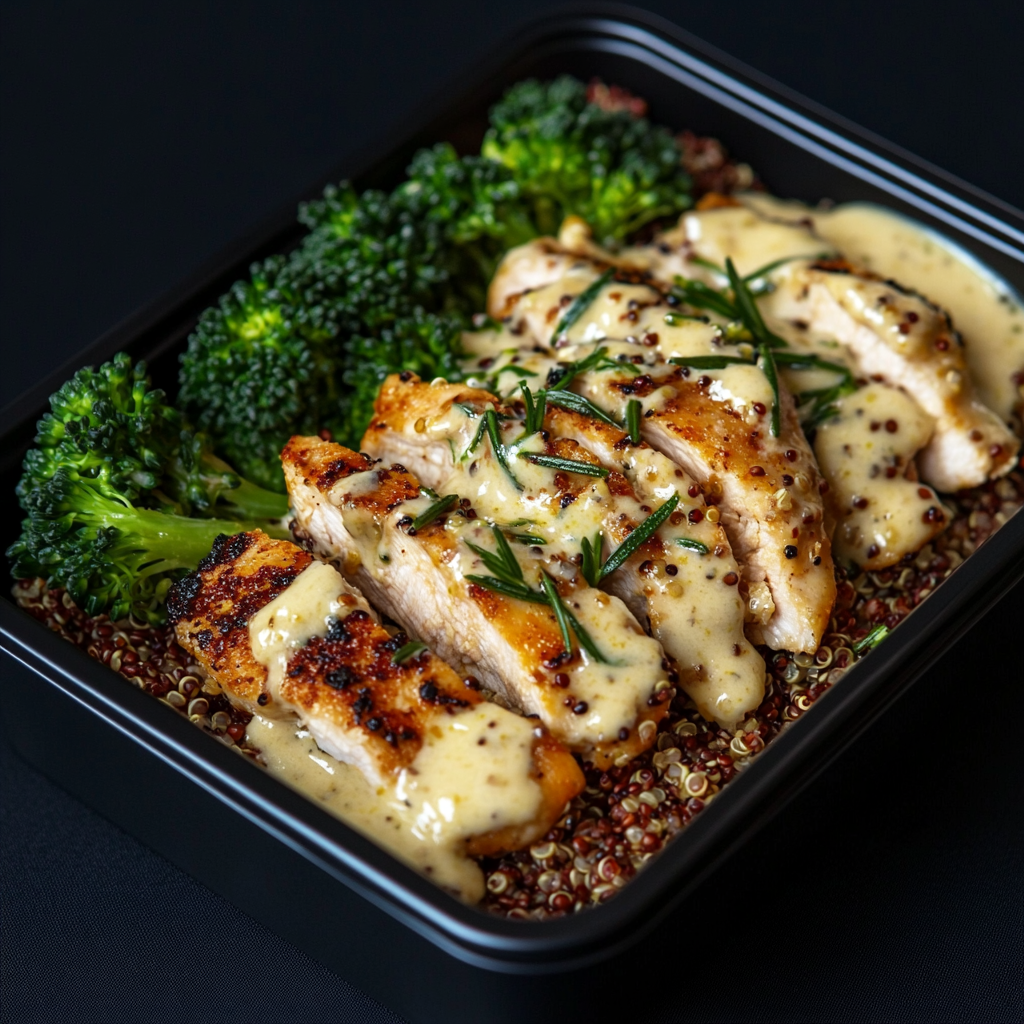 Rosemary Chicken over Quinoa and Broccolini