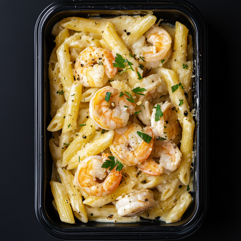 Crack Shrimp Penne Pasta