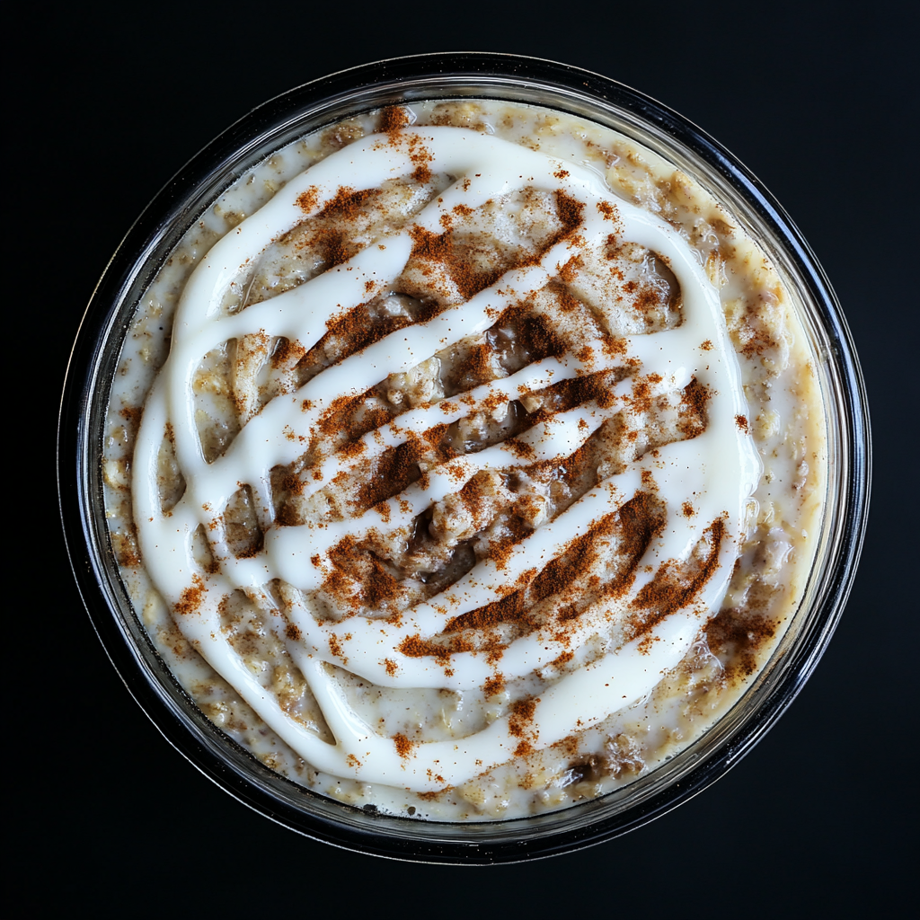 Cinnamon Roll Protein Overnight Oats