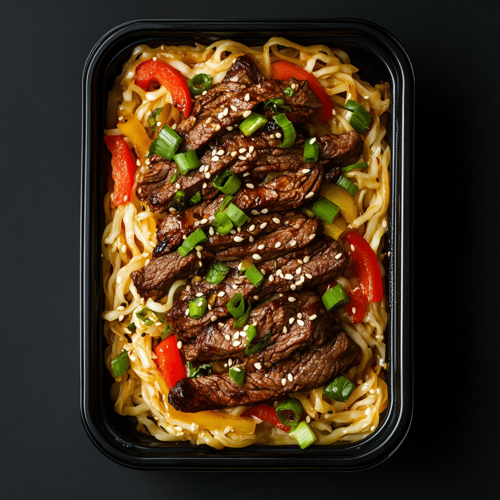 Honey Garlic Steak Noodles