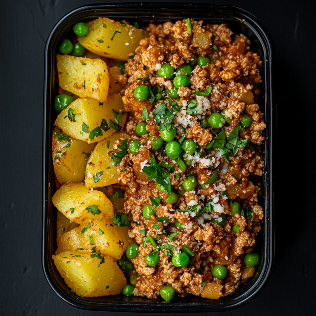 Ground Turkey Ragu with Peas