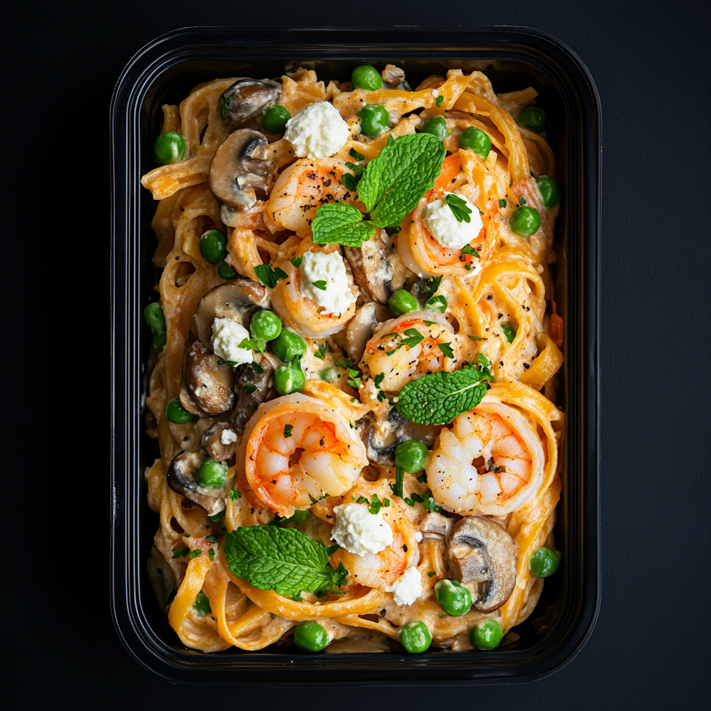 Ricotta Spring Shrimp Pasta