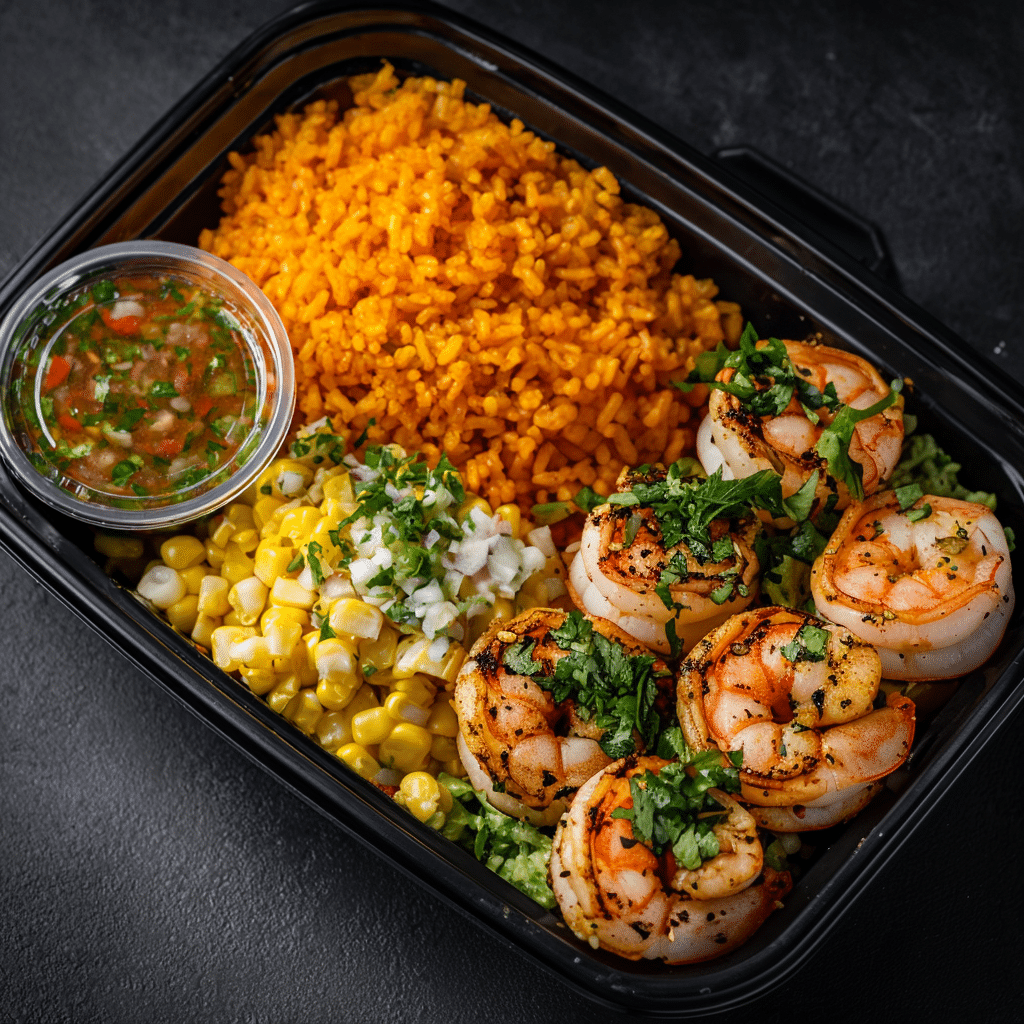 Sauteed Shrimp Tinga Burrito Bowl