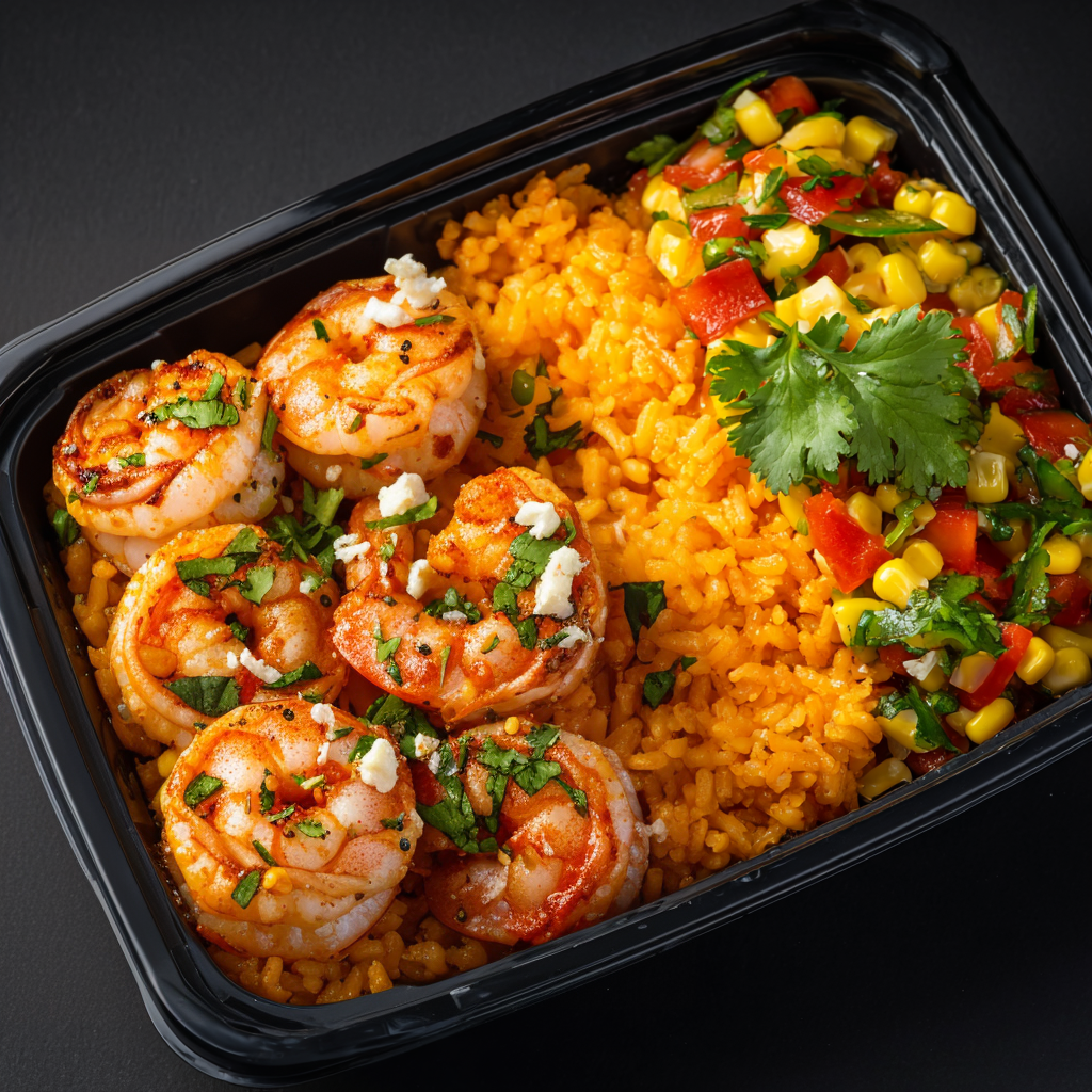 Sauteed Shrimp Burrito Bowl