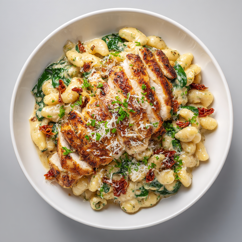 Creamy Chicken over Tuscan Cavatelli Pasta
