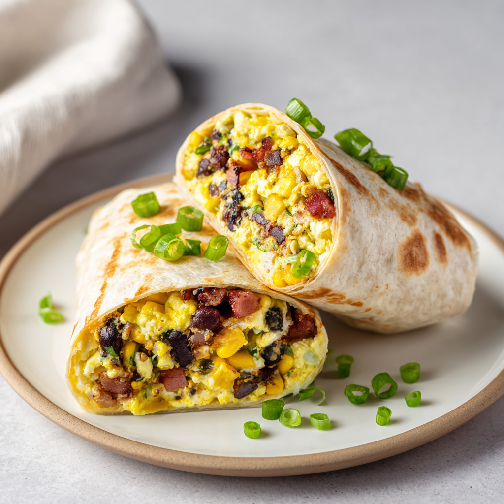 Breakfast Burrito with Chipotle Crema