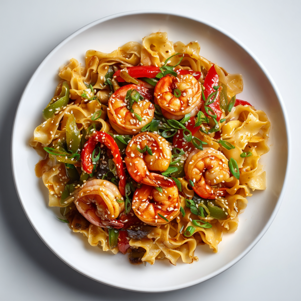 Shrimp Peanut Chili Noodles