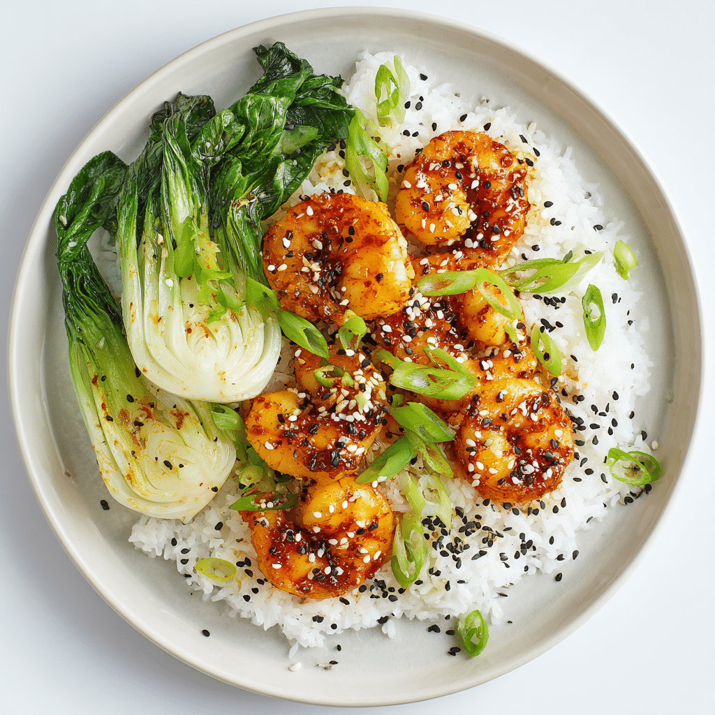 Sweet Chili Shrimp over Jasmine Rice