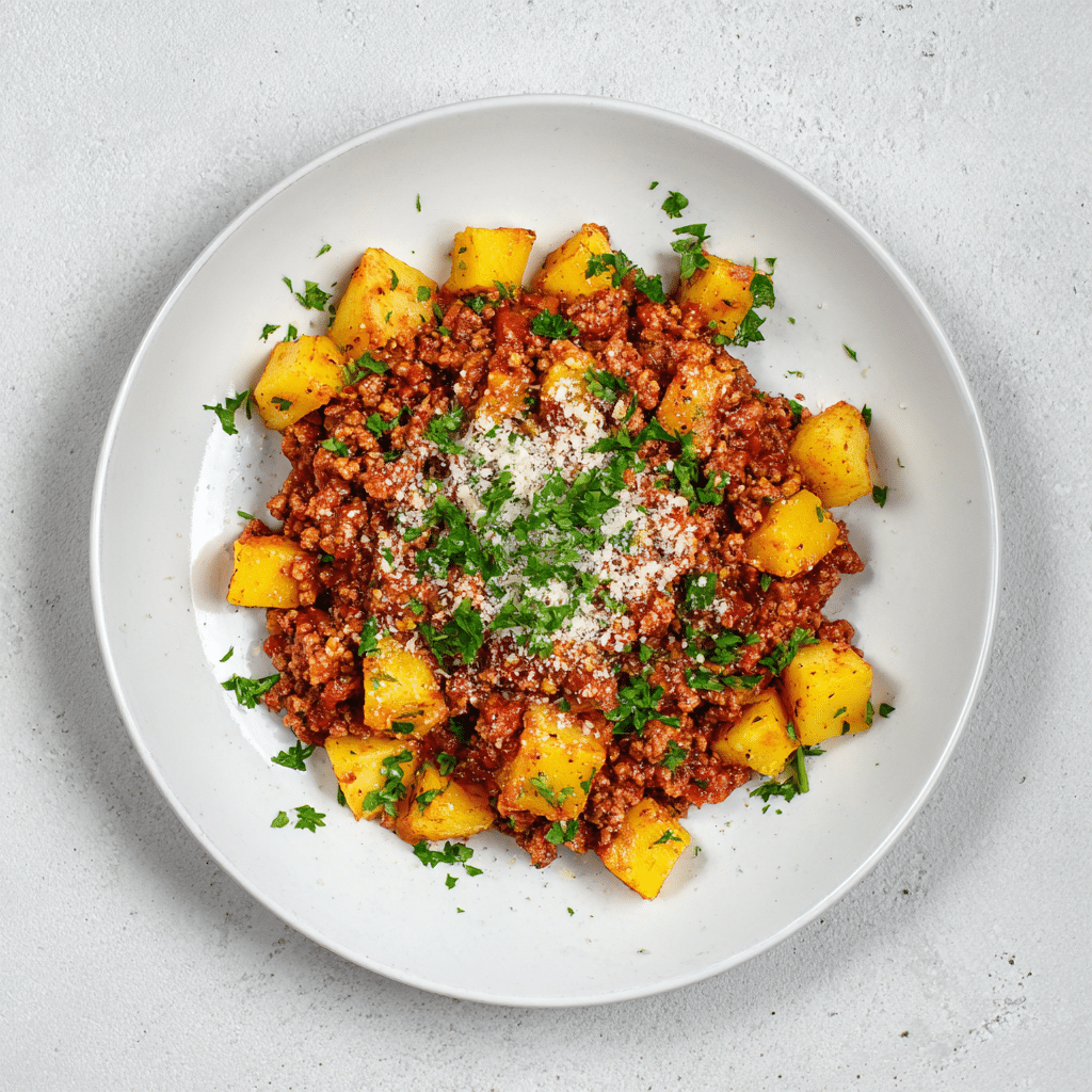 Ground Turkey Bolognese & Potatoes