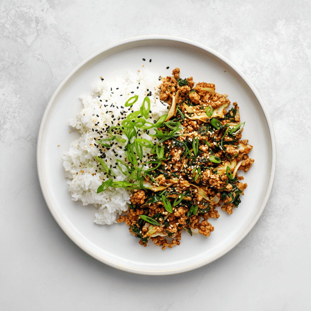 Korean BBQ Ground Turkey Bowl