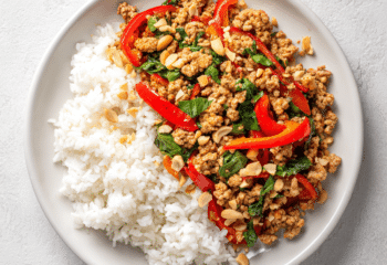 Thai Peanut Basil Ground Turkey Bowl