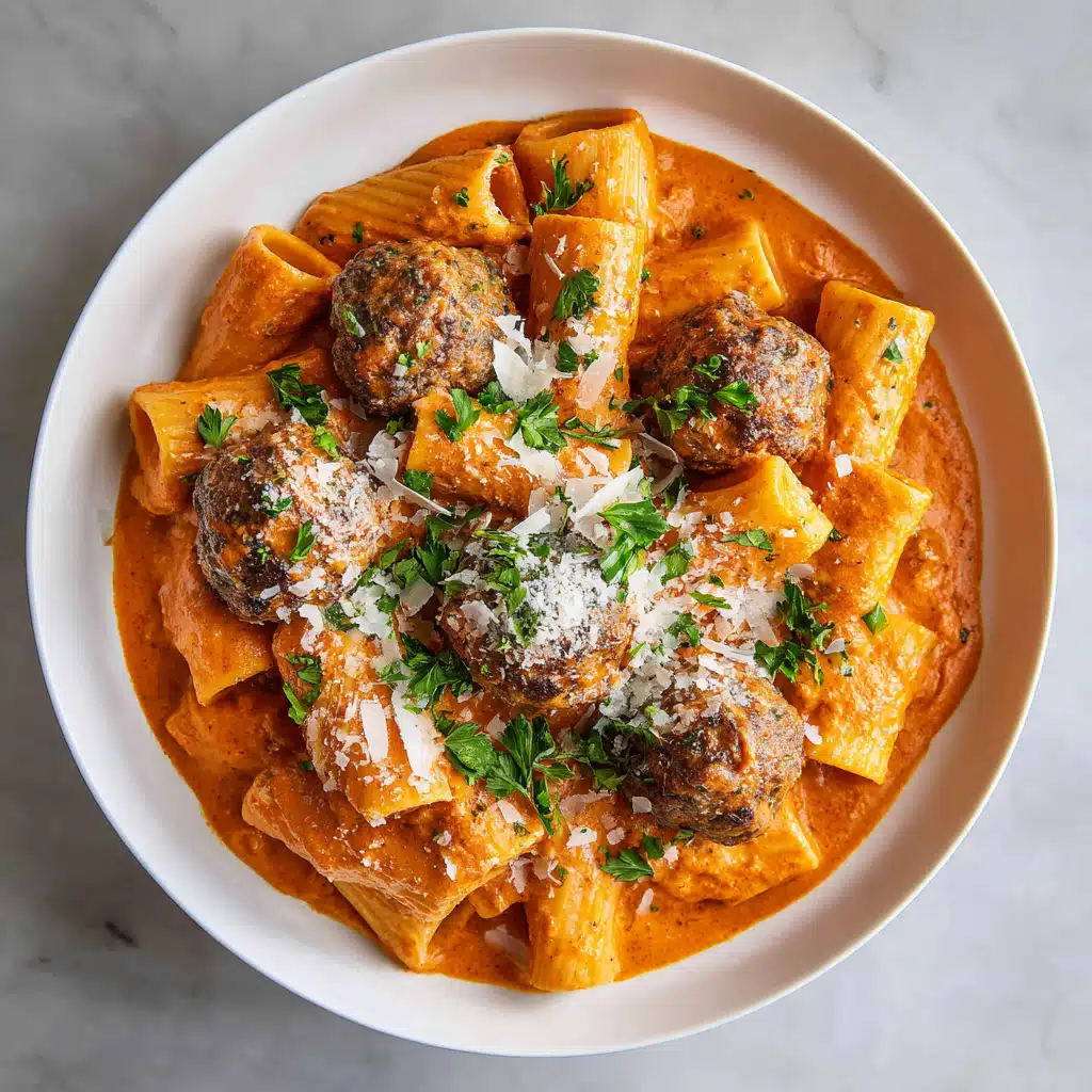 Meatball Rigatoni alla Vodka Pasta