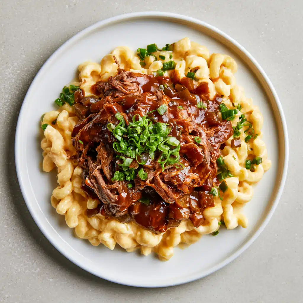 BBQ Bourbon Beef Mac n' Cheese